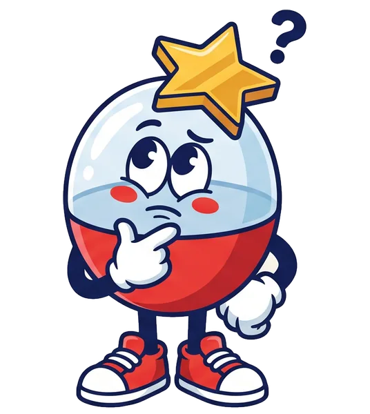 Cappy the capsule mascot scratching his chin, puzzled